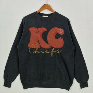 Kansas City Chiefs  Football Sweatshirt, Vintage Style, Black, S - 3XL